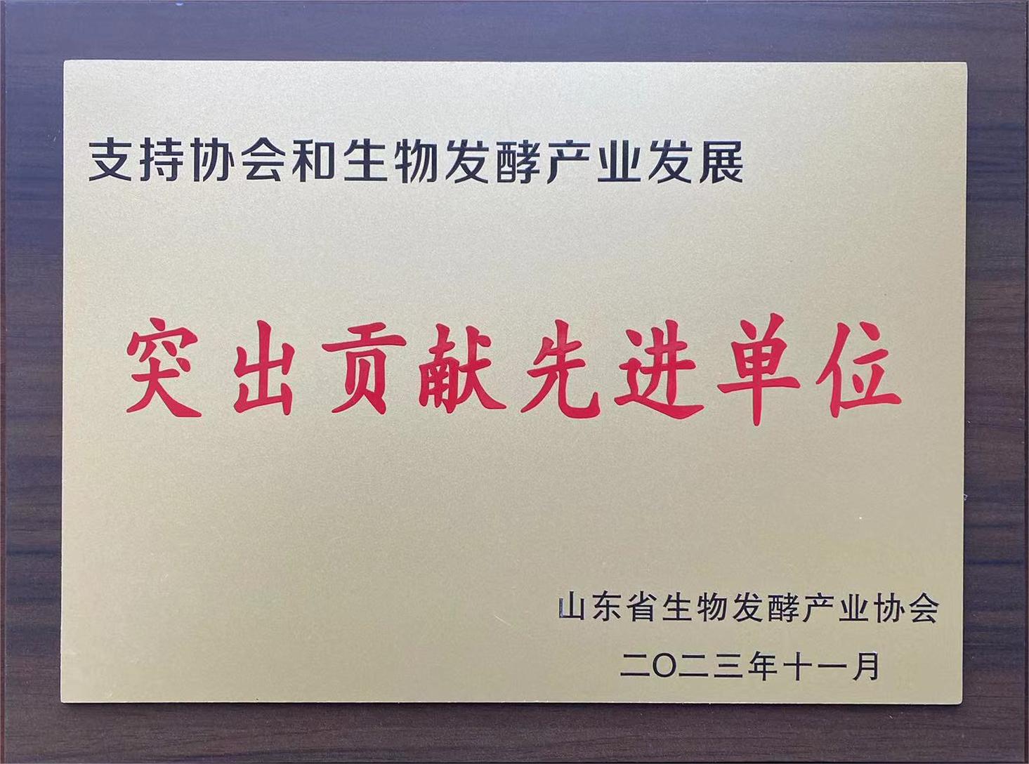 生物發(fā)酵協(xié)會突出貢獻(xiàn)先進(jìn)單位